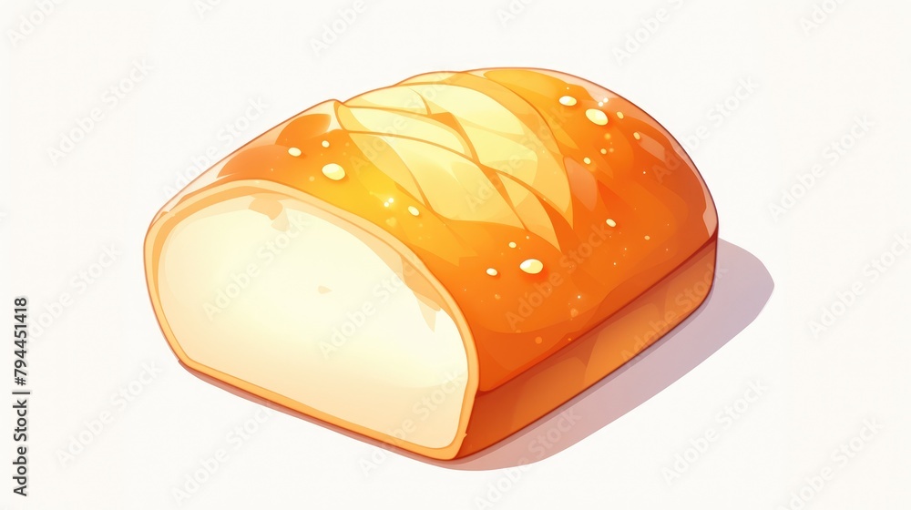 Poster vibrant dough symbol animated illustration of a fresh dough icon designed for web use set against a 