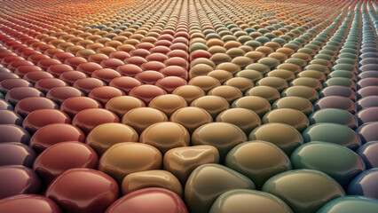 Fototapeta premium Abstract background of multi-colored stones lying tightly together.