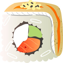 Unagi roll maki Asian food