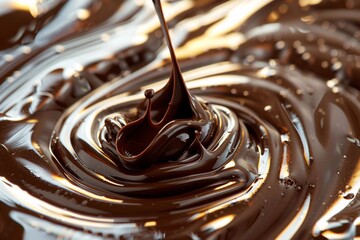 Surrender to the seductive allure of liquid chocolate, swirling in hypnotic patterns, enticing you with its indulgent aroma
