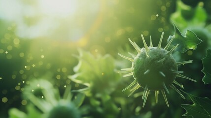 close up of a virus