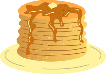 Pancakes dessert for sweet breakfast