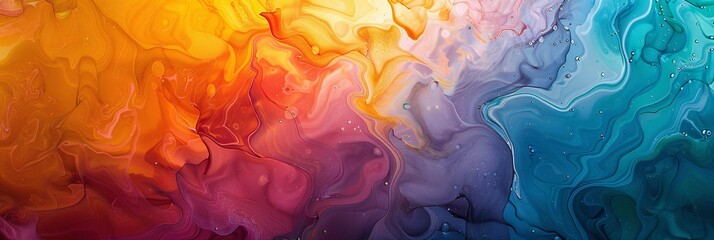 Explore the vibrant colors of abstract water art, where bold hues and subtle shades blend harmoniously to create captivating compositions - obrazy, fototapety, plakaty