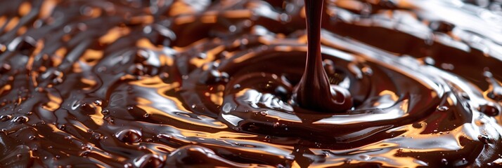 Dive into the velvety depths of liquid chocolate, where swirling currents carry whispers of cocoa aroma, evoking memories of sweet indulgence
