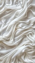 A close up of a white sheet with some ripples on it, AI