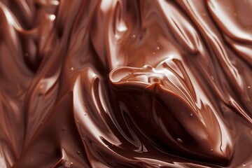 Dive into the mesmerizing beauty of liquid chocolate, its sinuous curves and glossy sheen inviting you to explore its depths and revel in its irresistible allure