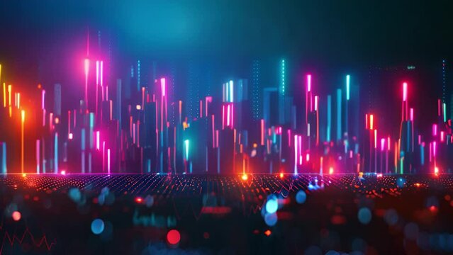 Colorful Lights Illuminating Dark Background