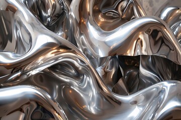 Delve into an abstract realm of metallic dreams, where futuristic designs merge with timeless allure