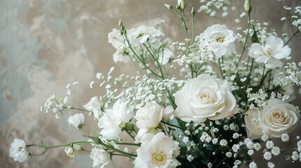 
Picture a cozy home with a biophilic interior adorned with an aesthetic floral background. This harmonious setting is perfect for wedding design table concepts, featuring eustoma, rose