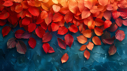 Vibrant autumn leaves backdrop