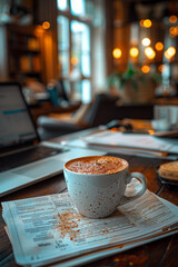 cup of coffee on the desk