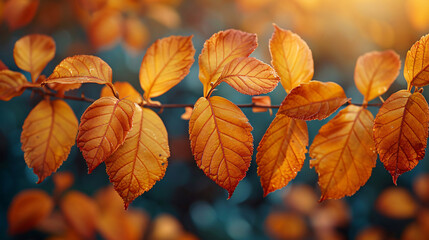 Vibrant autumn leaves backdrop