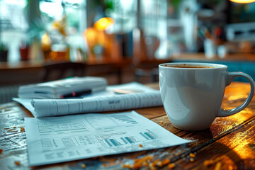 cup of coffee on table
