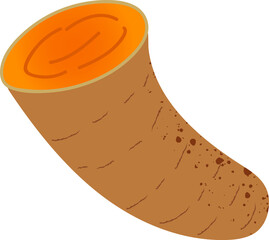 Whole turmeric organic fresh vegetables