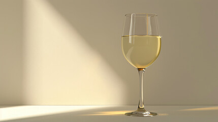 White wine in glass