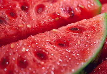Pulp of watermelon fruit close-up.