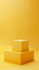 Fototapeta premium Sunlit Yellow Geometric Display Elegance