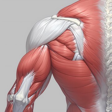 Anatomical Animation Showcasing the Structure of the Human Shoulder with Detailed Muscle and Bone Views