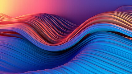 Wavy gradient pulse background in two-tone red and blue, hot and cold motif