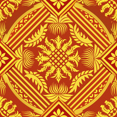 Seamless Thai Pattern Vector