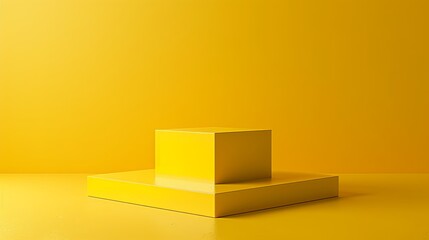 Sunlit Yellow Geometric Display Elegance