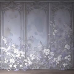 Intricately Designed Flower Wallpaper for Exquisite Room Settings