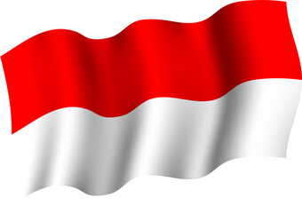 Indonesia Waving Flag 3D Realistic