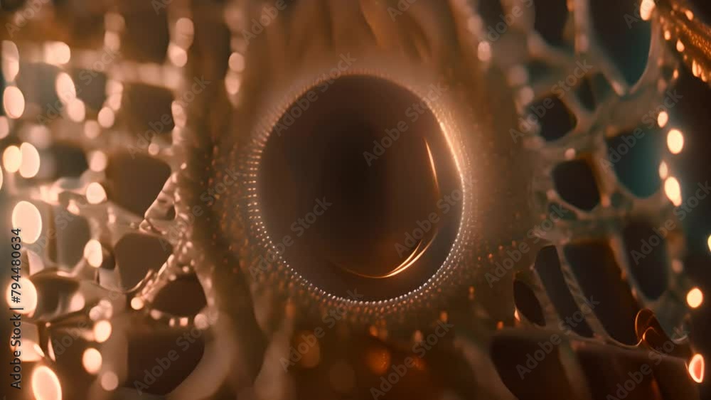 Poster close up of a light fixture with multiple lights generative ai