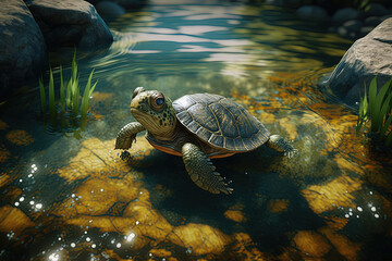 Obraz premium turtle in the water