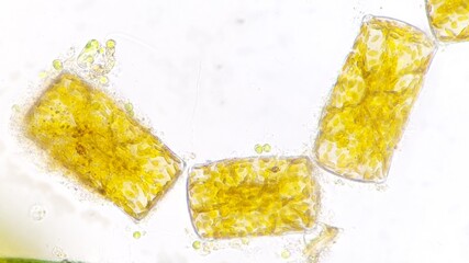 Melosira sp, a freshwater microalgae belonging to the diatom group. Collected from paddy fields in Indonesia. 400x magnification + 2.6x camera zoom. Stacked photo