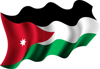 Jordan Waving Flag 3D Realistic