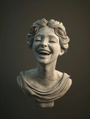 Joyful stone sculpture