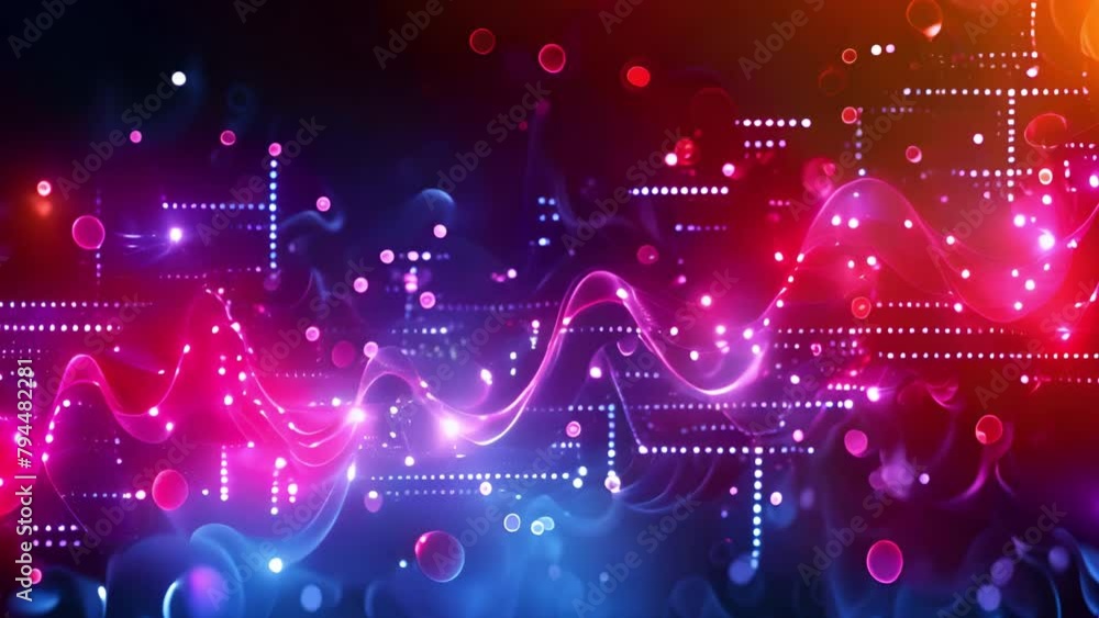 Poster Abstract Digital Waves Intersecting With Binary Code Overlay
