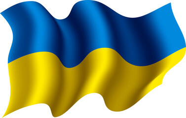 Ukraine Waving Flag 3D Realistic