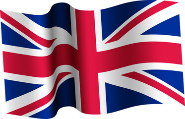 United Kingdom Waving Flag 3D Realistic