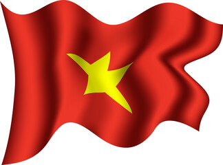 Vietnam Waving Flag 3D Realistic
