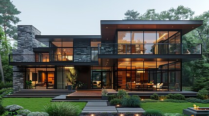Modern architectural homes with luxury and contemporary design