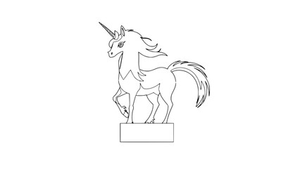 Cute Unicorn Cartoon Vector Image