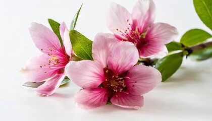 almond pink spring flowers in png isolated on transparent background