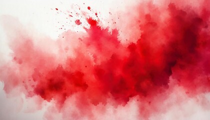 bright red splash stain watercolor paint grunge illustration