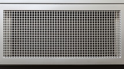 Wall ventilation grille for building details White steel grid to remove heat and odors