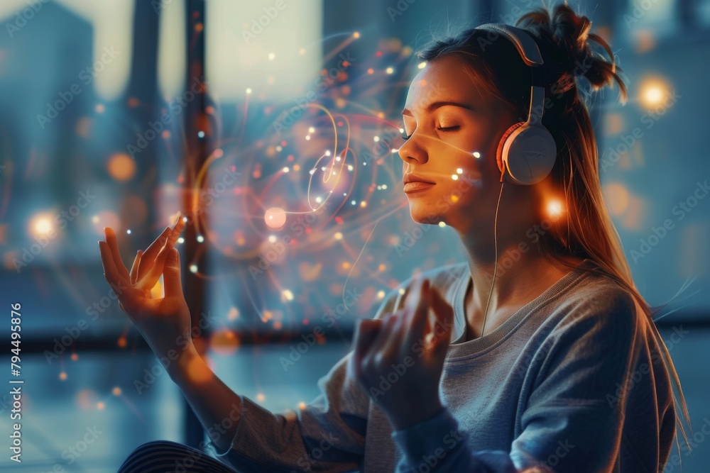 Poster utilizing psychology and rem sleep techniques for deep sleep habit recovery: implementing eeg and de