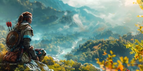 A character from the game. Website header or desktop wallpaper