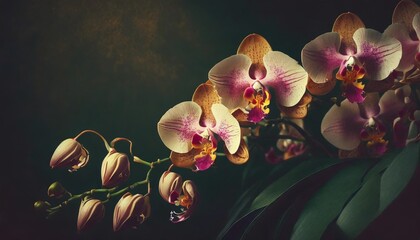 orchids design border with copy space