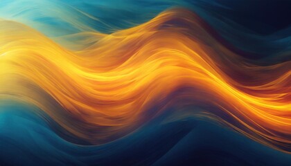 abstract background with blue orange and yellow waves vector illustration generate ai