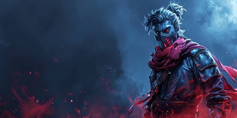 A character from the game. Website header or desktop wallpaper