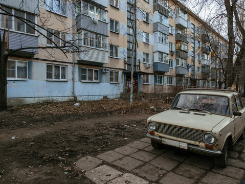 Poverty slum part of Voronezh Russia