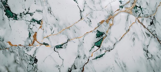 Obraz premium Green and White Marble Stone Background, Nature's Harmony Captured in Timeless Beauty, Perfect for Tranquil Spaces and Elegant Designs