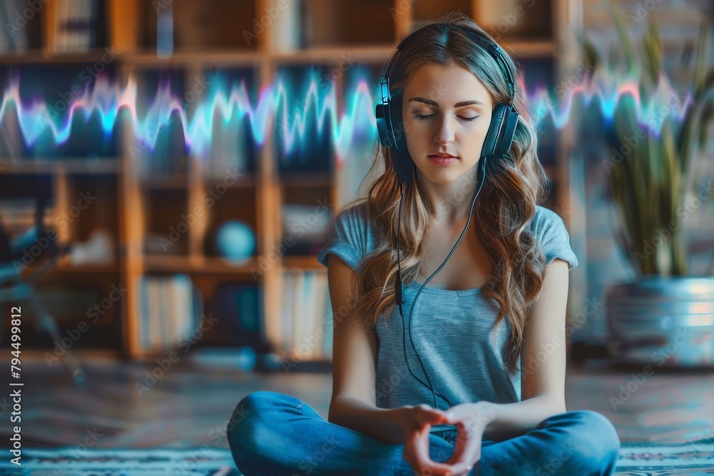 Poster enhancing sleep focus with rest mechanisms: educating on brain sleep techniques, consciousness relax