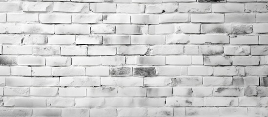 Grey rectangular brickwork pattern on building wall, composite material usage